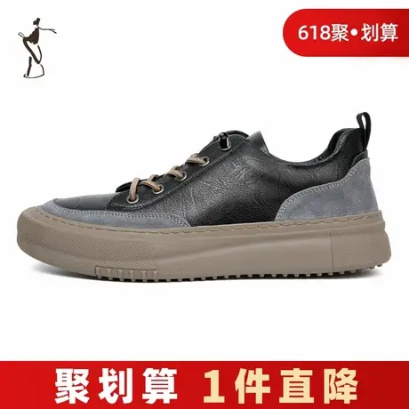 才子男鞋板鞋男2024新款厚底防滑复古时尚潮流休闲低帮运动鞋子商品大图
