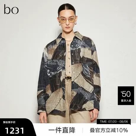 【播奥莱】播商场同款黑标系列24秋新轻薄棉服外套女BDR3PD2030商品大图