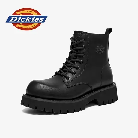 Dickies马丁靴女款2025新款女鞋黑色英伦机车靴子拉链女士工装靴商品大图