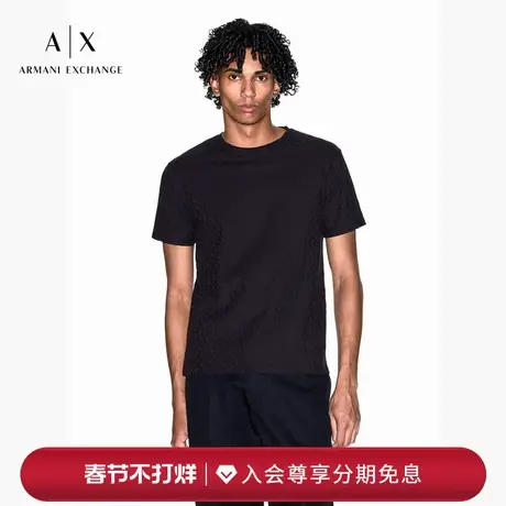 ARMANI EXCHANGE/阿玛尼26年春季新款男士纯棉重磅短袖提花T恤图片