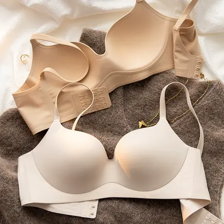 无痕内衣女小胸聚拢春夏薄款胸罩轻薄舒适无钢圈收副乳防下垂文胸图片