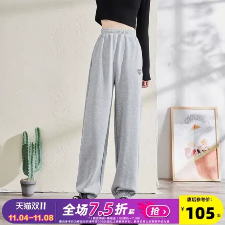 唐狮2022秋季新款休闲裤女运动裤宽松束脚显瘦潮流百搭卫裤子女图片