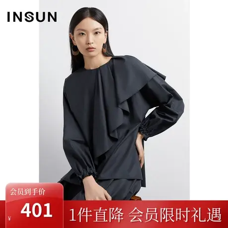 恩裳2023早春新品经典立体裁剪解构设计舒适纯棉百搭上衣图片