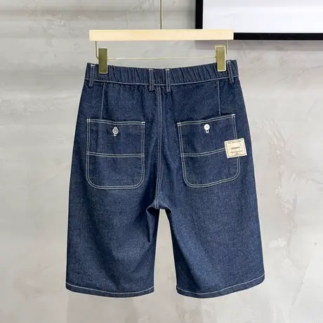 牛仔短裤男 抽身夏季新款宽松五分裤爆款抽身休闲裤直筒工装裤图片