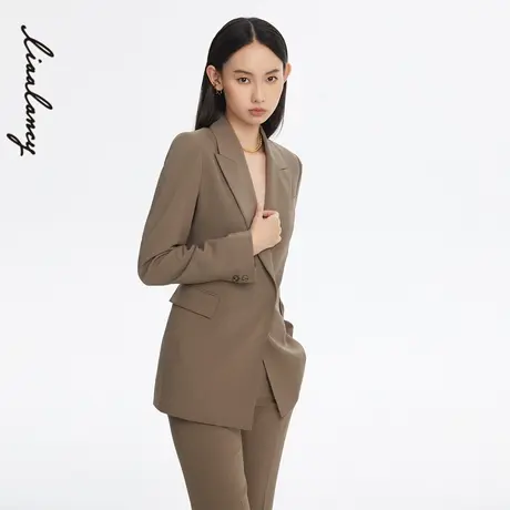 LANCY/悦朗姿西装外套女春季新款宽松复古显瘦小西服商场同款奥莱图片
