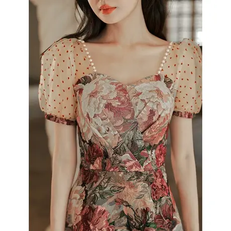 法式订婚小晚礼服连衣裙高端轻奢小众敬酒服女夏季新娘高级感超仙图片