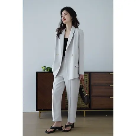 2024年春季新款休闲西装外套女小个子上衣西服职业套装小众设计感图片