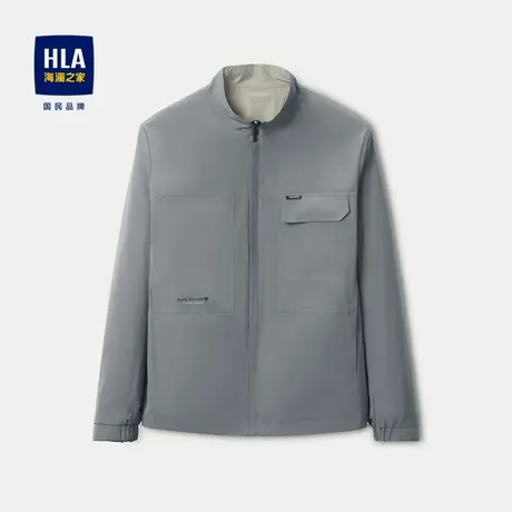 HLA/海澜之家双面穿夹克2024春夏季新款立领抗皱商务休闲外套男士图片