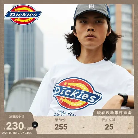 Dickies 春夏 大logo印花 工装快干短袖T恤男女情侣 宽松内搭图片