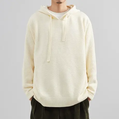 慵懒风连帽卫衣毛衣男士加厚秋冬款潮牌宽松高街潮流百搭上衣外套商品大图