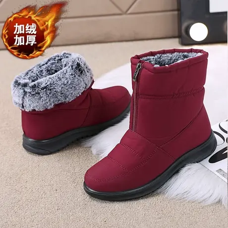 老北京棉靴女大码41一43冬季妈妈棉鞋加绒加厚中老年雪地靴防滑42图片
