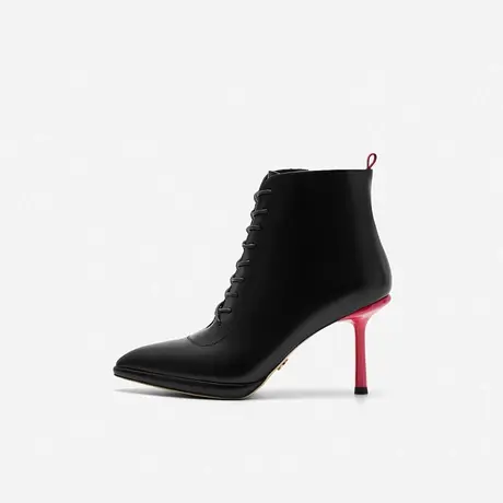Nine West/玖熙2023年冬季新款超高跟短靴女尖头气质细跟时装靴子图片