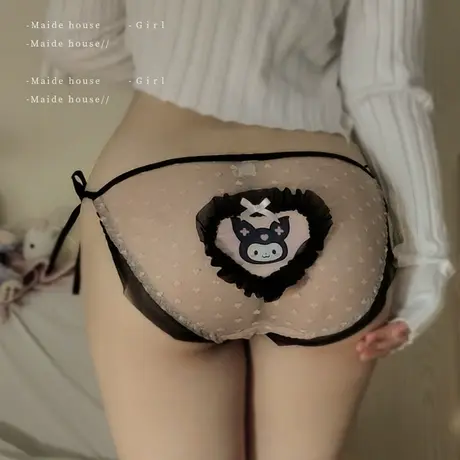 甜酷洛米~女士内裤夏季纯欲透气少女性感可爱卡通蕾丝大码三角裤图片