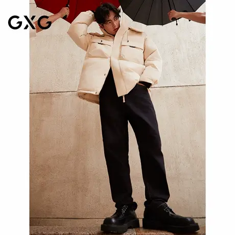 GXG男装 重磅不易褪色宽松直筒牛仔裤休闲长裤 25年冬季新品商品大图