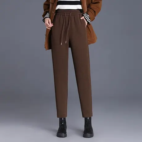 时尚哈伦裤女秋冬2023新款松紧腰显瘦小脚休闲裤减龄百搭萝卜裤子商品大图