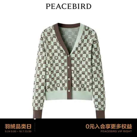 【商场同款】太平鸟女装2023秋季新款老花线开衫A1EED3304商品大图