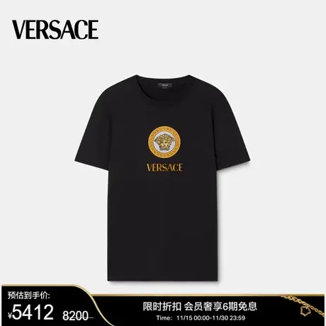 【甄选折扣】VERSACE/范思哲 男士美杜莎刺绣 T恤棉质短袖上衣商品大图
