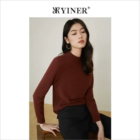 YINER音儿女装冬季100%山羊绒针织衫商品大图