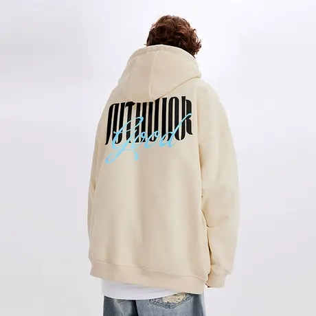 Nuthink美式潮牌字母连帽卫衣男宽松大码国潮街头帽衫外套春季潮商品大图