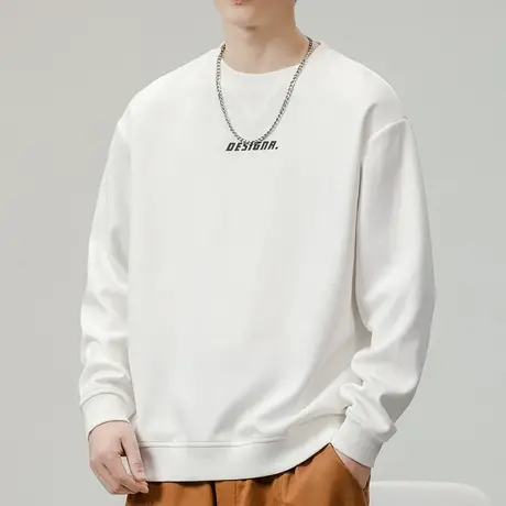 男款春天中性风卫衣春季情侣装圆领上衣春秋款男装重磅长袖打底衫商品大图