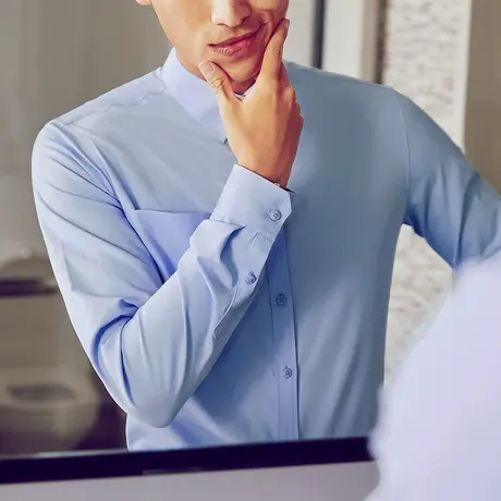 2023新款衬衫男长袖职业免烫白色衬衣工装工作服商务大码正装称衫商品大图