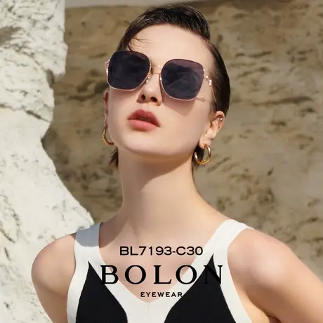 BOLON暴龙眼镜2023年新品彩色渐变太阳镜方圆偏光墨镜BL7193图片