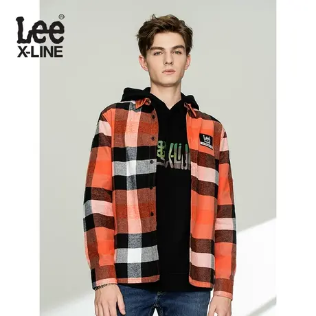 LeeXLINE 21秋冬新品宽松版格纹男长袖衬衫潮流LMT001743100-688图片