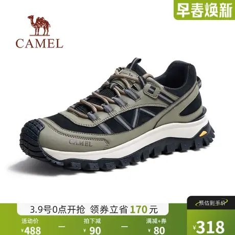 骆驼男鞋2024秋季新款户外登山鞋徒步运动休闲鞋透气低帮工装男鞋图片