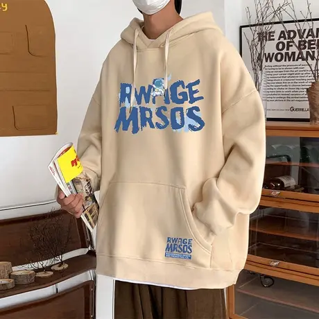 春秋季新款套头宽松连帽卫衣男潮牌oversize帽衫美式复古休闲外套商品大图