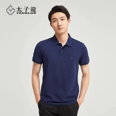 太子龙纯棉重磅短袖POLO衫 夏季高端商务雪棉品牌翻领T恤有领衣服商品大图