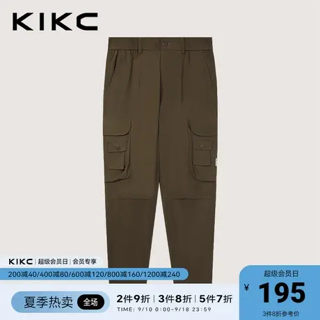 kikc工装裤男2023春夏新款商场同款高端拼接潮流复古街头百搭裤子商品大图