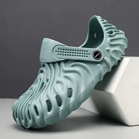 水鞋夏季胶鞋男防水防滑凉鞋两穿厨房工作包头雨靴快干沙滩涉水鞋商品大图