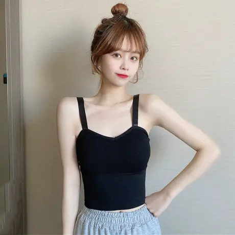 短款露背背心吊带女春季新款内搭外穿设计感小众美背内衣辣妹上衣图片