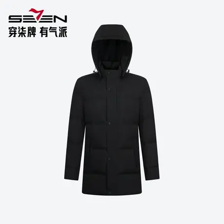 【兔毛内胆】柒牌可拆连帽尼克服男冬季新款商务保暖厚款外套商品大图