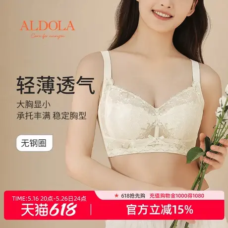 雅黛丽内衣女聚拢大胸显小收副乳全罩杯文胸无钢圈大码调整型胸罩商品大图