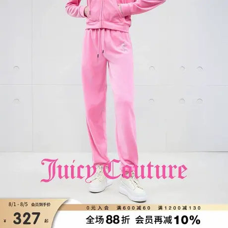 Juicy Couture橘滋休闲裤女2025年秋季新款时尚丝绒束脚宽松长裤商品大图
