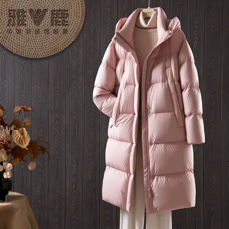 雅鹿官方新款冬季加厚时尚女保暖中长羽绒服正品立领泡芙好看软糯图片