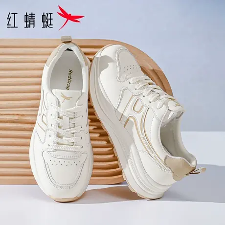 红蜻蜓女鞋冬季新款白色鞋子休闲运动老爹鞋女阿甘旅游鞋大码春季商品大图