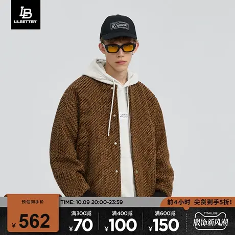 Lilbetter毛呢大衣男款2023新款高级感秋冬夹克休闲潮流羊毛外套商品大图