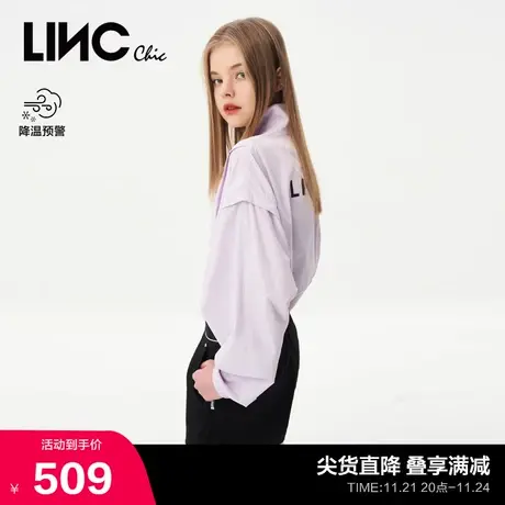 LINCCHIC金羽杰外套女2023新款轻薄防晒短夹克外套女S232JK245Y商品大图