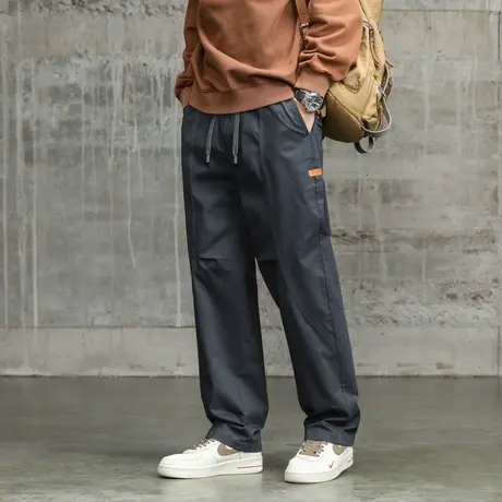 时尚潮流束脚裤百搭直筒束脚工装裤透气裤子男款秋季休闲裤潮流男商品大图