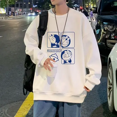 卫衣男秋冬季ins潮牌内搭打底衫长袖无帽外套秋装加厚加绒上衣服t商品大图