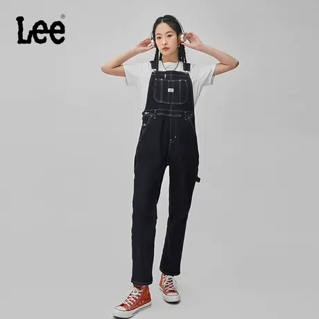Lee商场同款24早春新品清水洗围兜口袋女背带裤LWB007752100-898图片