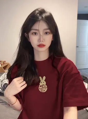 重磅纯棉正肩短袖t恤女oversize春季港味chic小众设计感ins上衣夏图片