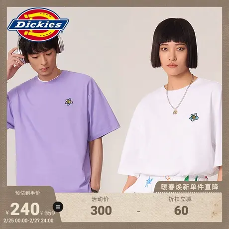 Dickies 春夏 背面印花 工装短袖T恤男女情侣宽松内搭图片