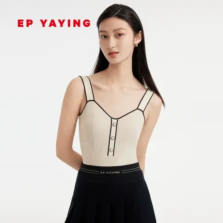 EP YAYING雅莹女装 三醋酸撞色肌理感针织背心 2023新款9015A商品大图