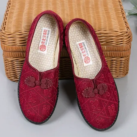 老北京布鞋女新款官方旗舰店正品春秋奶奶鞋老太太平底舒适妈妈鞋商品大图