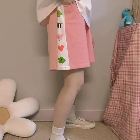 阔腿短裤女夏季薄款宽松韩版小个子高腰直筒休闲运动五分裤潮ins商品大图