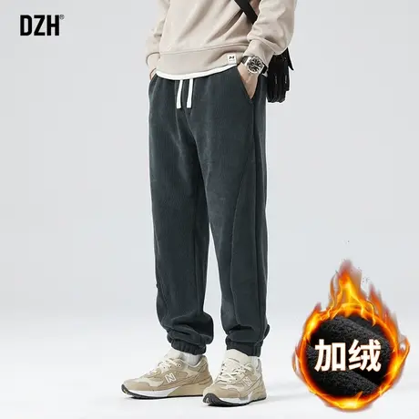 男士休闲卫裤男加绒加厚秋冬束脚裤子2024新款运动裤宽松百搭男裤商品大图
