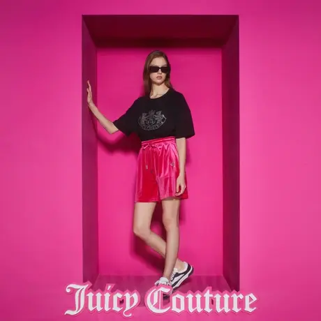 Juicy Couture橘滋2023新款重工 logo 烫钻短袖T恤商品大图